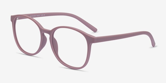 Dutchess Matte Pink PlasticEyeglass Frames from EyeBuyDirect, Angle View