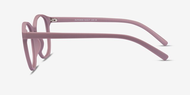 Dutchess Matte Pink PlasticEyeglass Frames from EyeBuyDirect, Side View