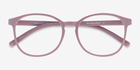 Dutchess Matte Pink Plastique Montures de lunettes de vue d'EyeBuyDirect, Vue Rapprochée