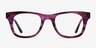 Alisson Violet AcétateMontures de lunettes de vue d'EyeBuyDirect, Vue de Face