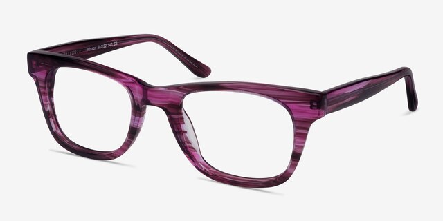 Alisson Violet AcétateMontures de lunettes de vue d'EyeBuyDirect, Vue d'Angle