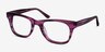 Alisson Violet AcétateMontures de lunettes de vue d'EyeBuyDirect, Vue d'Angle