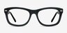 Cage Black AcetateEyeglass Frames from EyeBuyDirect, Front View