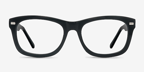 Cage  Black  Acetate Eyeglass Frames