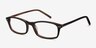 Fallon Brown AcétateMontures de lunettes de vue d'EyeBuyDirect, Vue d'Angle