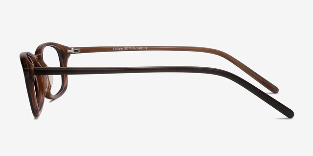 Fallon Brown AcétateMontures de lunettes de vue d'EyeBuyDirect, Vue de Côté