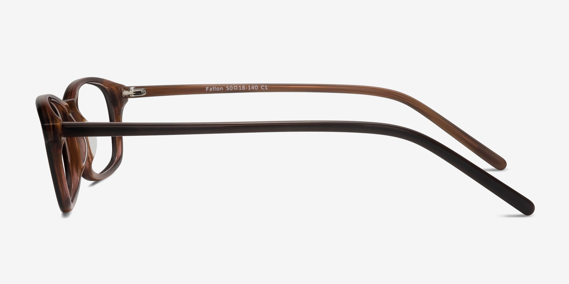 Fallon Rectangle Brown Full Rim Eyeglasses | Eyebuydirect