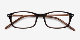 Fallon  Brown  Acétate Montures de lunettes de vue d'EyeBuyDirect, Vue Rapprochée