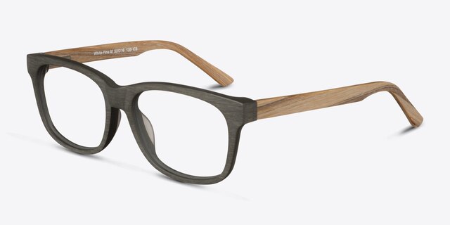 White Pine Olive Wood-textureEyeglass Frames from EyeBuyDirect, Angle View
