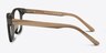 White Pine Olive Wood-textureEyeglass Frames from EyeBuyDirect, Side View