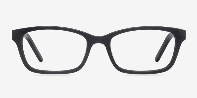 Mesquite Matte Black AcetateEyeglass Frames from EyeBuyDirect, Front View