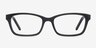Mesquite Matte Black AcetateEyeglass Frames from EyeBuyDirect, Front View