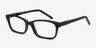Mesquite Matte Black AcetateEyeglass Frames from EyeBuyDirect, Angle View