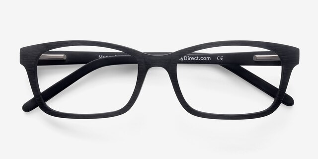 Mesquite Matte Black AcetateEyeglass Frames from EyeBuyDirect, Closed View