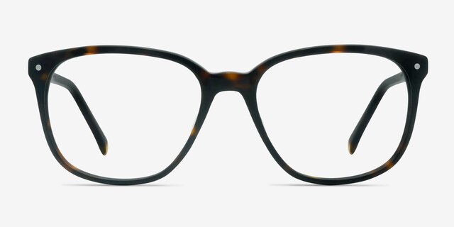 Lisbon Écaille Noire AcétateMontures de lunettes de vue d'EyeBuyDirect, Vue de Face