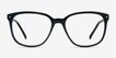 Lisbon Black AcetateEyeglass Frames from EyeBuyDirect, Front View
