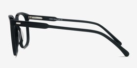 Lisbon Noir Acétate Montures de lunettes de vue d'EyeBuyDirect, Vue de Côté