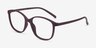 Saint Lou Burgundy PlastiqueMontures de lunettes de vue d'EyeBuyDirect, Vue d'Angle