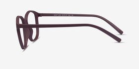 Saint Lou Burgundy Plastique Montures de lunettes de vue d'EyeBuyDirect, Vue de Côté