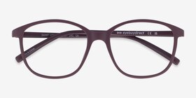 Saint Lou Burgundy Plastique Montures de lunettes de vue d'EyeBuyDirect, Vue Rapprochée