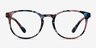 Little Muse Blue Floral PlasticEyeglass Frames from EyeBuyDirect, Front View