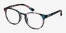 Little Muse Blue Floral PlasticEyeglass Frames from EyeBuyDirect, Angle View