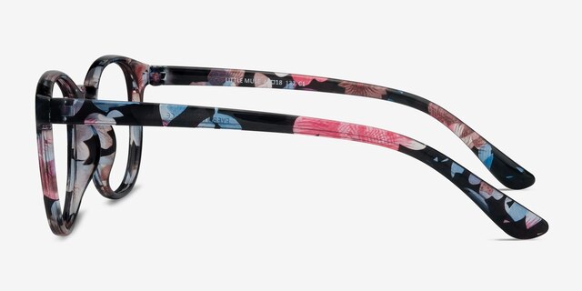 Little Muse Blue Floral PlasticEyeglass Frames from EyeBuyDirect, Side View