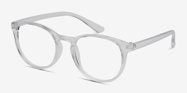 Little Muse Clear PlasticEyeglass Frames from EyeBuyDirect, Angle View