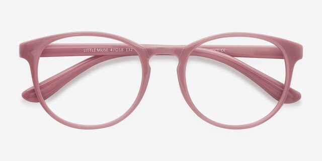 Little Muse Pink PlasticEyeglass Frames from EyeBuyDirect, Closed View