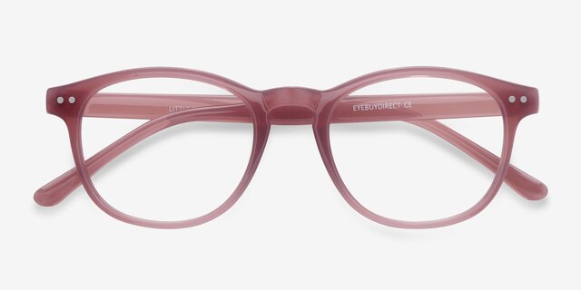 Little Crush Pink PlasticEyeglass Frames from EyeBuyDirect, Closed View