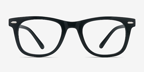 Flurries Black Plastic Eyeglass Frames