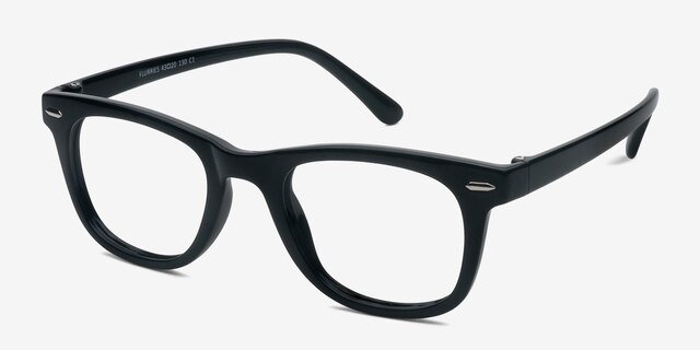 Flurries Black PlasticEyeglass Frames from EyeBuyDirect, Angle View