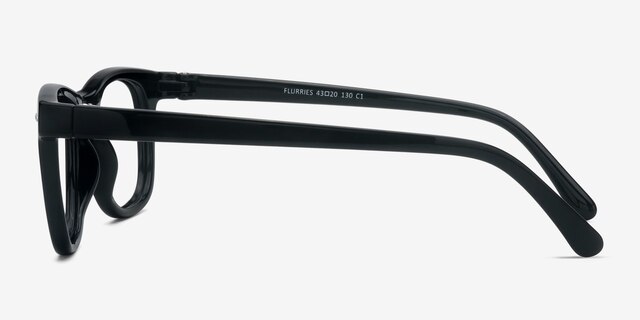 Flurries Black PlasticEyeglass Frames from EyeBuyDirect, Side View