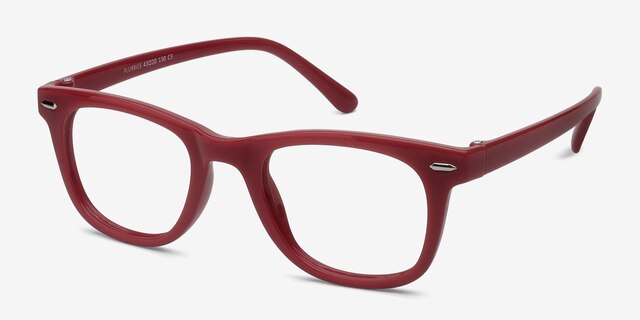 Flurries Pink PlasticEyeglass Frames from EyeBuyDirect, Angle View