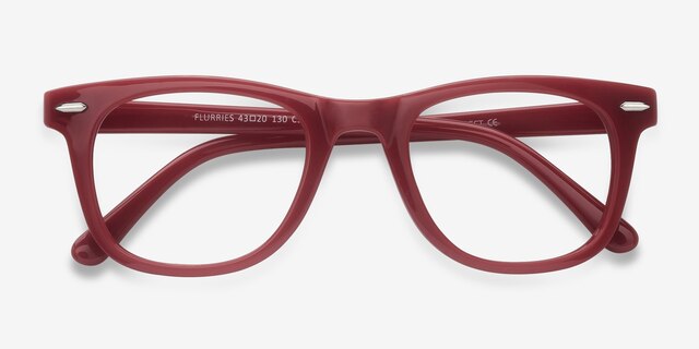 Flurries Pink PlasticEyeglass Frames from EyeBuyDirect, Closed View