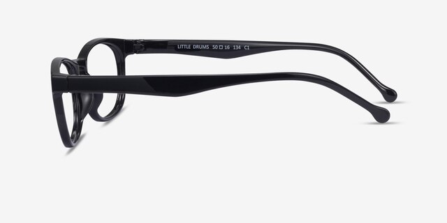 Little Drums Black PlasticEyeglass Frames from EyeBuyDirect, Side View