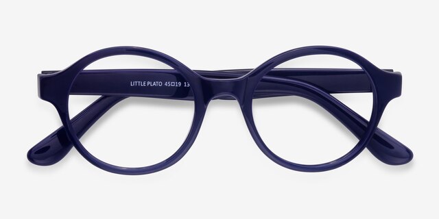 Little Plato Navy PlasticEyeglass Frames from EyeBuyDirect, Closed View