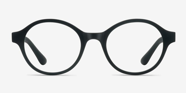 Little Plato Matte Black PlasticEyeglass Frames from EyeBuyDirect, Front View