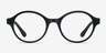Little Plato Matte Black PlasticEyeglass Frames from EyeBuyDirect, Front View