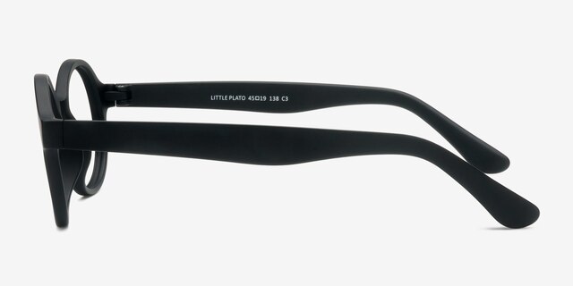 Little Plato Matte Black PlasticEyeglass Frames from EyeBuyDirect, Side View