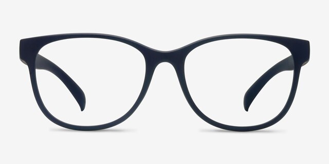 Little Warren Matte Navy PlasticEyeglass Frames from EyeBuyDirect, Front View