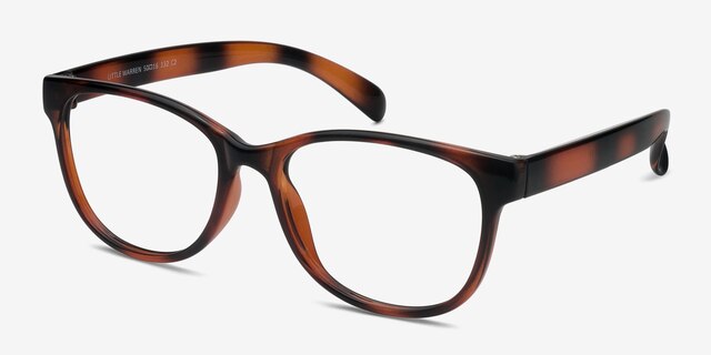Little Warren Tortoise PlasticEyeglass Frames from EyeBuyDirect, Angle View