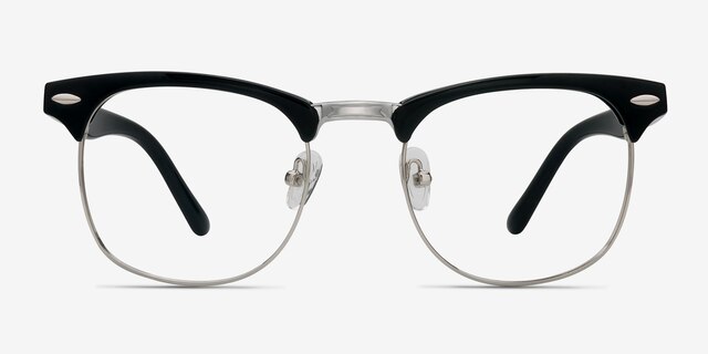 Little Coexist Black Plastic-metalEyeglass Frames from EyeBuyDirect, Front View