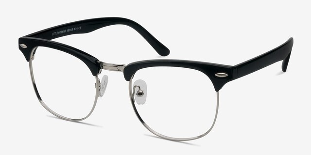 Little Coexist Black Plastic-metalEyeglass Frames from EyeBuyDirect, Angle View