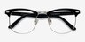Little Coexist Black Plastic-metalEyeglass Frames from EyeBuyDirect, Closed View