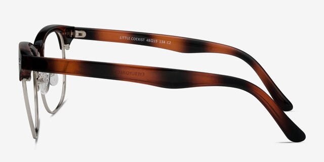 Little Coexist Brown MetalEyeglass Frames from EyeBuyDirect, Side View