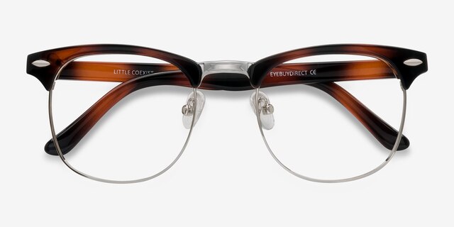 Little Coexist Brown MetalEyeglass Frames from EyeBuyDirect, Closed View