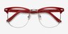 Little Coexist Red MetalEyeglass Frames from EyeBuyDirect, Closed View