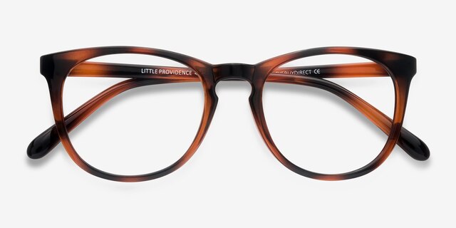 Little Providence Tortoise PlasticEyeglass Frames from EyeBuyDirect, Closed View