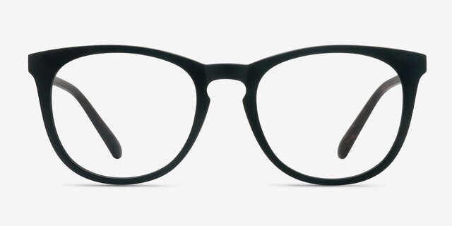 Little Providence Matte Black PlasticEyeglass Frames from EyeBuyDirect, Front View
